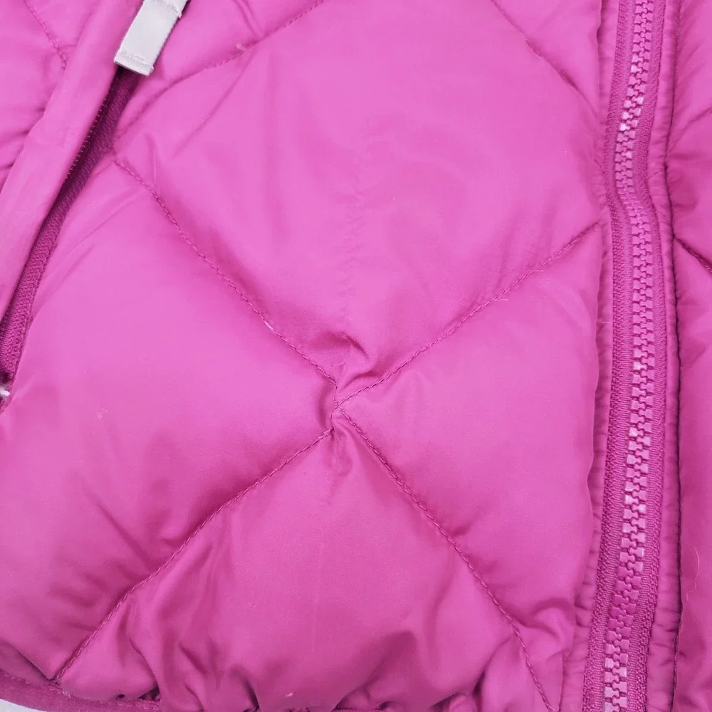 The North Face 550 Reversible Down Puffer Winter Jacket Coat Girls XL Pink Plaid